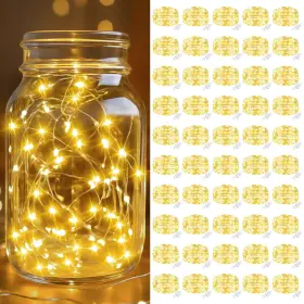 B0dsfhcn79 Btfarm 100 Pack Fairy Lights 7ft 20 Led Battery Operated Waterproof Silver Wire