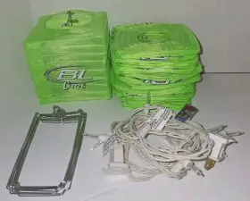 1047548 Budweiser Bud Light Lime Nylon Lantern String Lights 10 Green Party New
