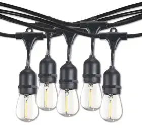 1008062616 Bulbrite Outdoor/indoor 14 Ft. Plug-in S14 Led Black String Light