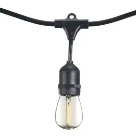 Bulbrite 445024576590 Outdoor/indoor 30 Ft. Plug-in S14 Led Black String Light With Clear Shatter Resi