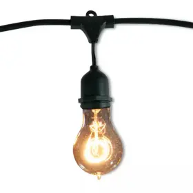 Bulbrite 705353929373 Outdoor/indoor 48 Ft. Plug-in A19 Incandescent Black String Light With 15 Amber