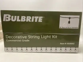 15-s14 Bulbrite 810002 New String Light Kit 48 Ft With Bulbs Commercial Grade