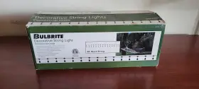 810005 Bulbrite Commercial Grade Black String Lights 48 Inch Decor Brand New