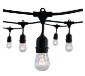 812312 Bulbrite Outdoor/indoor 30 Ft. Plug-in S14 Incandescent Black String Lights