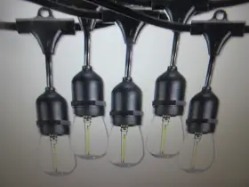 812313 Bulbrite Outdoor/indoor 30 Ft. Plug-in Edison Bulb S14 Led Black String Light