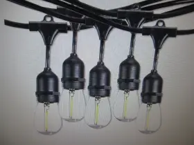 812483 Bulbrite Outdoor/indoor 48 Ft. Plug-in S14 Led Black String Light
