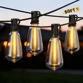 Dc-zc-001 Bysyglobe Outdoor String Lights Led Patio Waterproof 50ft With 25 2 Shatte