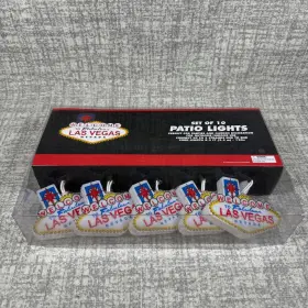 12903-1328 Caesars Entertainment Rare Welcome To Fabulous Las Vegas Sign Patio String Lights Indoor/outdoor New