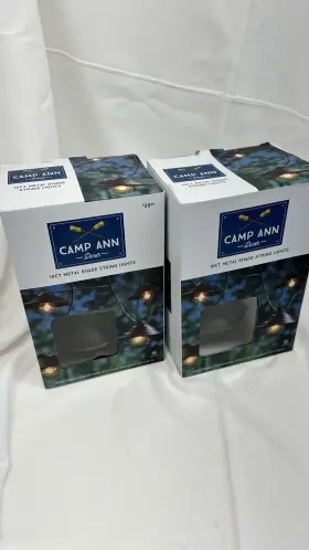 Camp Ann Decor Jo-ann Fabrics 028208871161 10ct Metal Shade String Lights Lot Of 2- 20 Ct Total New
