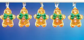 As-f1265 Ce-as Cute 3-1/4 Inch H Gingerbread Men Shaped Electric Christmas String Lights 9ft L #265