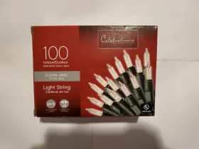 4000-71 Celebrations 100 Indoor/outdoor Incandescent Christmas Lights String Clear-mini 20 Ft