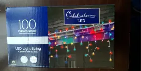 Celebrations 843518020968 Multi-icicle Style 100 Count String Christmas Lights 6ft Led 4 Sets