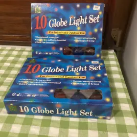 Christmas Avenue /atico 012495342060 2 Multi Color Globe 10 Light Patio Party String Lights Set Indoor/outdoor Y2k