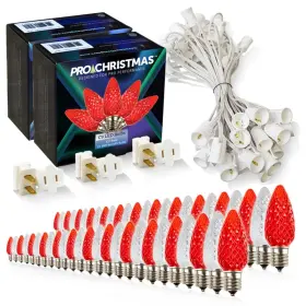 B0dg92ydq9 Christmas Designers Pro C9 Led Light Kit - Rooflines And Pathways Diy Cut To Leng