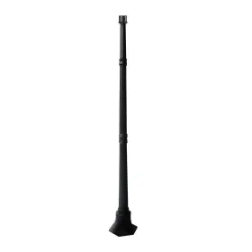 Lpb59 Classy Caps Tblack Aluminum Lamp Post Base - 63 Inch Height Powder Coated Matte Black ... New