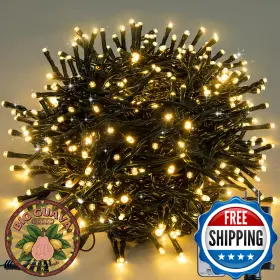 B0fl7bxz1k Clownya 100ft 300 Led Christmas Lights 8 Modes Warm White Indoor/outdoor