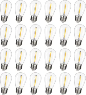Clsetaic 313035122105 Shatterproof And Waterproof S14 String Light Bulbs Led Patio Lights Outdoor Waterp