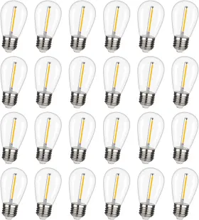 Clsetaic 445040312356 Shatterproof Waterproof S14 String Light Bulbs Led Patio Lights Outdoor Waterpro