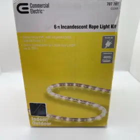 707-781 Commercial Electric Rope Light Kit 6 Ft Incandescent 3/8 Inch 707 781 Clear