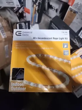 Lrope48w Commercial Electric Indoor/outdoor 48 Ft. White Led Rope Light Kit