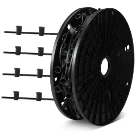 E321244 Copkim 250 Ft C9/e17 Christmas Light Sockets Set Spool Outdoor Ul Listed C9 Black