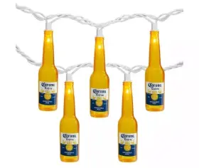 Corona 191296297912 Extra Beer Bottles String Patio Light Set 20 Lights 18 Ft Indoor/outdoor