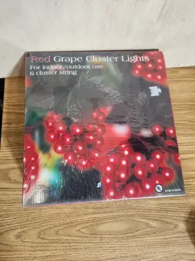 02i0762 Costco Lot 2 Grape Cluster Lights Red Indoor And Outdoor 6 Clusters Wedding Camping Dorm
