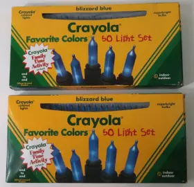 Crayola 041895797347 Vintage Favorite Colors 2 50 Light Sets Blizzard Blue Christmas 1996