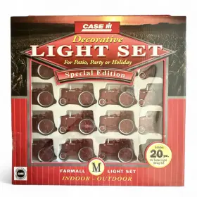 6001 Cth Farmall M Light Set Case Ih Red Tractor Indoor Outdoor Decorative 20 Pc New