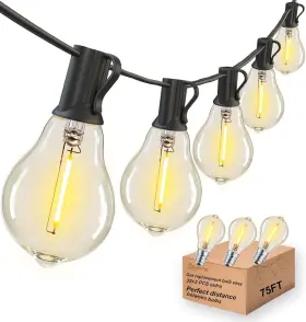 Damaing 445019499422 Outdoor String Lights 75ft Waterproof Patio With 38
