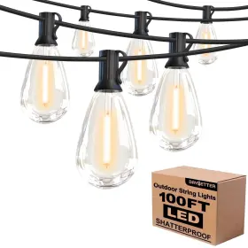 Wdvs1211h24-nsus Daybetter 100ft Outdoor String Lights S14 With 24 Led Bulbs Waterproof New