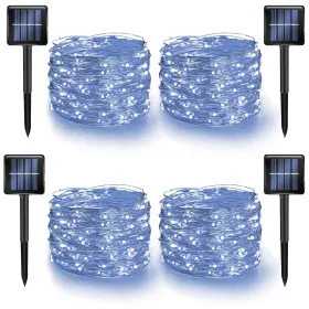 B0c8mc497f Dazzle Bright 4-pack 160ft 480 Led Solar String Lights Outdoor Waterproof Fairy