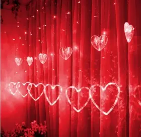 B0fpqm8d59 Dazzle Bright 138led 9ft 12-heart Curtain String Lights Valentines Day
