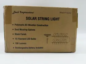 82275 Deck Impressions 36 Ft Solar Lantern Bulb Led String Lights Black