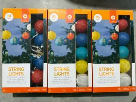 Decor 028208875183 Paper Lantern Lights Indoor/outdoor Use 3 Sets 30 Over 15 Feet New
