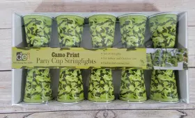 Dei 747552501370 Camo Print Party Cup String Light Set 10 Ct End To Connection