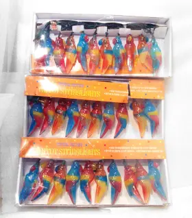 Dei 747552750747 Parrot Light Strings 2 Sets Tropical Bird Fantasy Party Indoor Outdoor- Plus