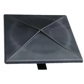 Deltech Manufacturing 619159371918 5 Inch Square Light Pole Top Cap Black Plastic By Manufacturi