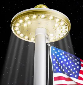 1300 Deneve 850036974215 Solar Post Light - 26 Led Lm Weatherproof Easy Install Fits Most Posts