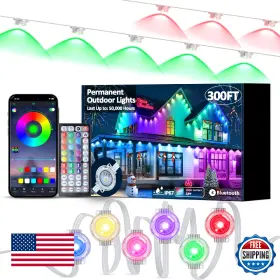 B0fp26j4yq Dierlight Rgb Permanent Outdoor Lights 300ft Smart Led Eaves With App And Remote Con