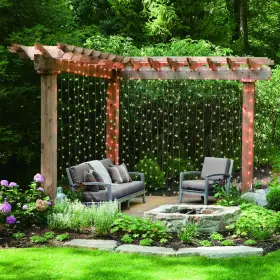 63-386 Dl Decoration Lighting Co Ltd Better Homes And Gardens 240-count 15-strand Led Warm White Curtain Outdoor Strin