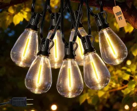 Dongguan Ditat Lighting Co Ltd 754691974620 Histar Led String Lights Outdoor 30ft Patio Waterproof With 27 G40 Shatte