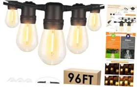 Lkf-sl03-n25ft-10s-1 Dongguan Gateway Decorative Lighting Co. Ltd 25ft Outdoor String Lights Patio With 10 1 Led Dimmable Waterproof