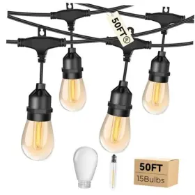 Hxoe12-s14-d15b Dongguan Huaxin Lighting Appliance Co. Ltd Outdoor String Lights Led 50ft Patio For Outside With S14