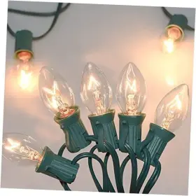 Dongguan Junjie Gifts Lighting Co Ltd Ulp 7 -ge 25 0.6w C7 Led Christmas Lights 25ft Outdoor String With 27 Ft Warm White