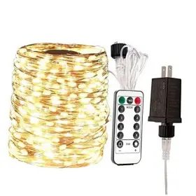 E8-0kf7-loc1 Dongguang Zhuoshi Lighting Technology Co. Ltd. Led Fairy String Lightss Outside Indoor Plug In 200ft 600 Warm White