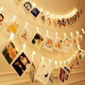 B07v9wrr4z Dopheuor Photo Clip String Lights Led Battery Operated Starry Fairy Copper Strin