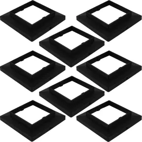 Cap-12 Dynaming 8 Pack Black Mount Base For Solar Post Lights Fit 5x5 Vinyl