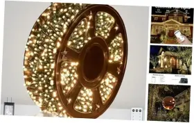 1000l-green E Home International Inc. Xd1000g-a 1000led 328ft String Lights Warm White 8 Modes 30v Wire Green