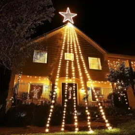 750l-green E Home International Inc. Xd750g-a 750led 245ft Star String Lights Warm White 8 Modes 30v Plug Wire 1